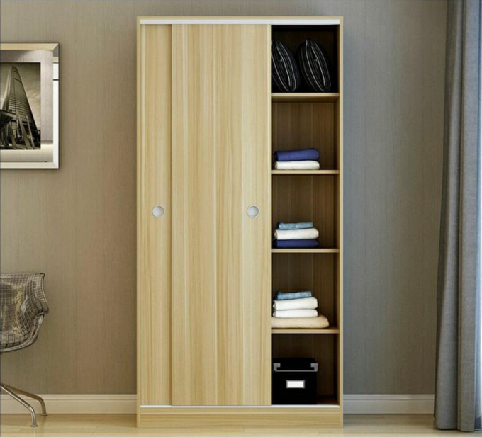 Garde-robe en bois de petite taille de portes coulissantes, épaisseur en bois des meubles 25mm de particules