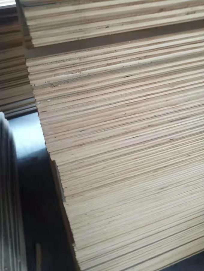Le pli de bois dur d'Okoume de catégorie de BB couvre la décoration en bois latérale de placage de la presse la chaude de 2 fois