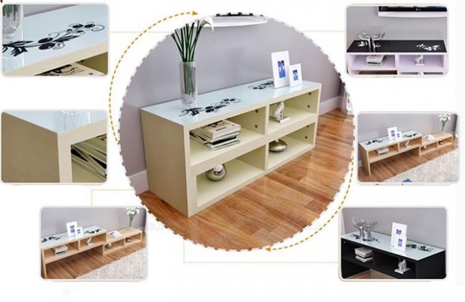 Facile de nettoyer les meubles adaptés aux besoins du client par salon de support en bois TV de lumière de conception moderne