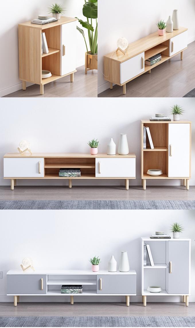 Le vrai bois TV de meubles simples de salon tient le type moderne de paquet parfait