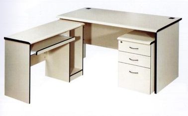 Chine Bureau debout blanc étanche à l&#039;humidité L conception de meubles de bureau de panneau de particules de forme usine