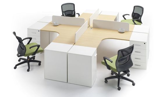 Meubles de bureau modernes de panneau de particules d'aspect pour le Tableau de bureau de décor de bureau de travail