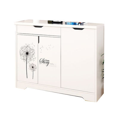 Cabinet enduit de style de particules de panneau de chaussure de mélamine commode simple blanche de support