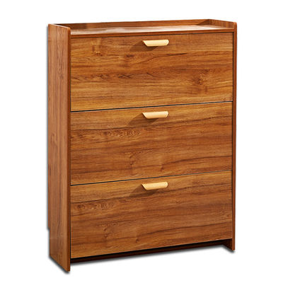 Cabinet enduit de support de chaussure de panneau de particules de mélamine portative de Brown pour la maison