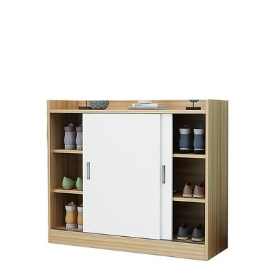 Vrai Cabinet en bois de luxe léger de chaussure avec 3 tiroirs pour multifonctionnel
